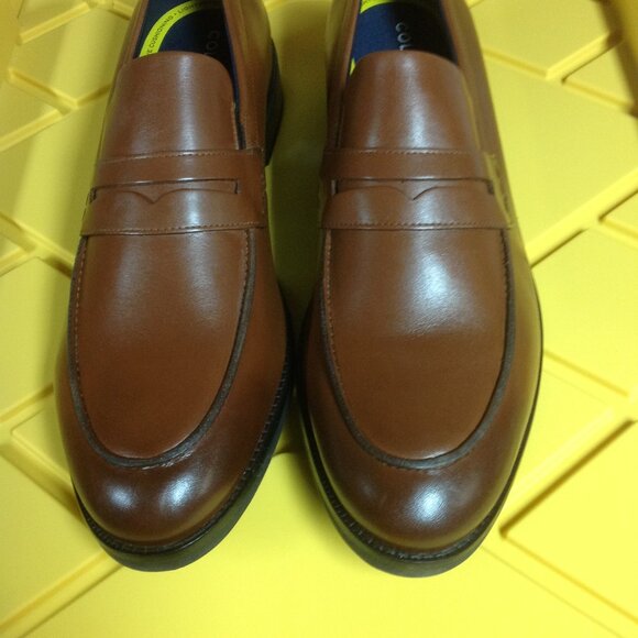 Cole Haan Men\'s Grand+ DRS British Tan Leather Penny Loafers 12M - New in Box main image 5